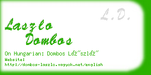 laszlo dombos business card